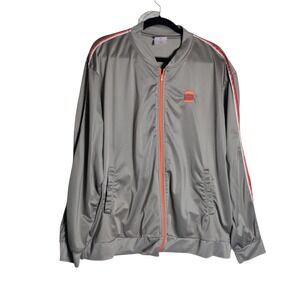 Burger King Employee Uniform Track Jacket Mens XL Brown  Full Zip